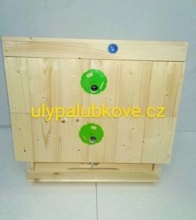 úl palubkový zateplení 2cm se dvěmi nástavky 39x17 s palubkovým víkem a dnem varroa