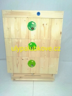 úl palubkový zateplení 2cm se třemi nástavky 39x17 palubkovým víkem a dnem pevným