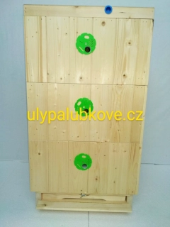 úl palubkový zateplení 2cm se třemi nástavky 39x27,5 vnitřním víkem a dnem varroa