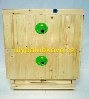 úl palubkový zateplení 3cm se dvěmi nástavky 39x27,5 vnitřním víkem a dnem varroa